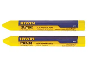 Irwin Strait-Line Yellow Crayon Set - Perfect for All Surfaces