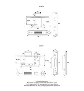 ERA British Standard High Security Fortress 5 Lever Deadlock 64mm Keyed Alike - Satin Chrome