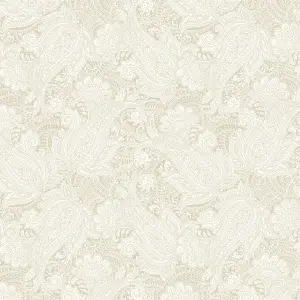 Hoopla Walls Natural Paisley Smooth Matt Wallpaper