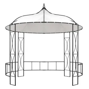 Berkfield Gazebo 300x290 cm White Round