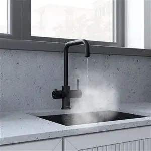 Verana 3-In-1 Square Instant Boiling Hot Water Kitchen Tap - Matt Black