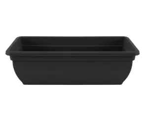 Black Trough Plant Pot Plastic Winchester Garden Flower Patio Planter 46cm