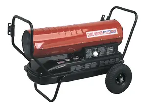 Sealey Space Warmer Kerosene/Diesel Heater 100,000Btu/hr with Wheels