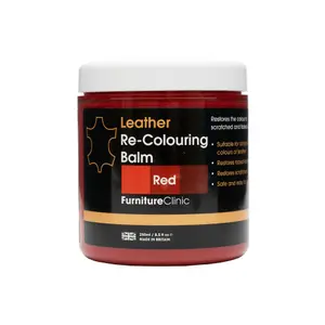 Furniture Clinic Leather Recolouring Balm, Red, 250ml