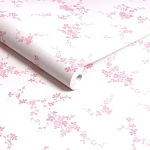 Shabby Chic by Rachel Ashwell Butterflies Pink Floral Wallpaper