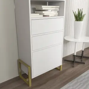 Decorotika - Utopia Bookcase Bookshelf Shelving Unit with 3 Cabinets and 2 Shelves