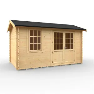 14ft x 8ft (4150mm x 2350mm) Horsforth "The Tallahassee" 28mm Log Cabin With 1 Window