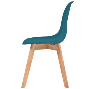 Berkfield Dining Chairs 2 pcs Turquoise Plastic