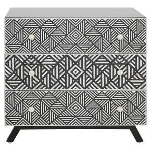 Fusion Bone Monochrome Chest of drawers