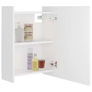 Berkfield Bathroom Mirror Cabinet White 62.5x20.5x64 cm Engineered Wood