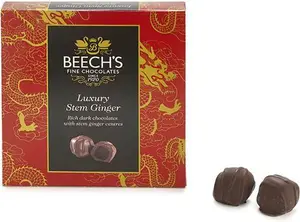 Beechs Chocolate Beech's Box Of Dark Chocolate Coated Stem Ginger 100G