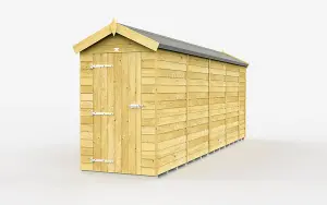 4 x 17 Feet Apex Shed - Single Door Without Windows - Wood - L503 x W118 x H217 cm