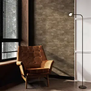 Boutique Urban Plaster Bronze Textured Plain Wallpaper