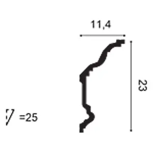 Orac Decor C832 External Cornice - 2 Metres