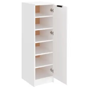 Berkfield Shoe Cabinet White 30x35x100 cm Engineered Wood