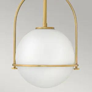 Luminosa Hinkley Somerset Globe Pendant Ceiling Light Heritage Brass