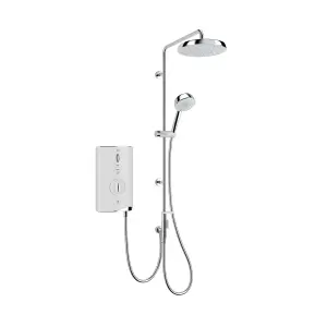 Mira Sport max dual outlet Gloss White Electric Shower, 9kW