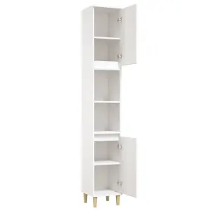 Berkfield Bathroom Cabinet White 30x30x190 cm Engineered Wood