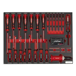 Sealey Tool Tray with Screwdriver Set 72pc TBTP04