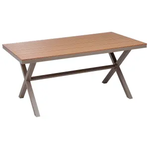 Garden Table Metal Taupe TIANO