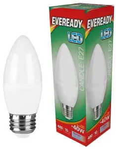 Eveready 4.9w ES 6500k  Frosted LED Candle Bulb - Daylight