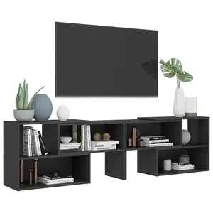 Berkfield TV Cabinet Grey 149x30x52 cm Engineered Wood