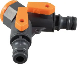 Outdoor Garden Hose 2 Way Tap Adaptor