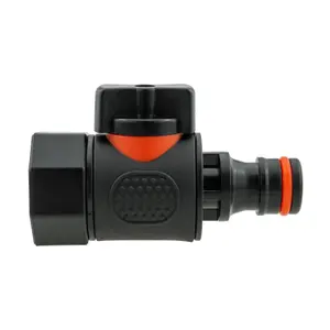 Garden Hose ALL Connectors Fittings Universal Standard Hozelock Compatible Black 3/4" BSPF to Quick Valve