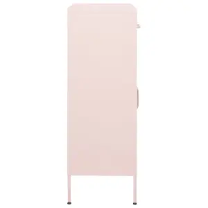 Berkfield Storage Cabinet Pink 80x35x101.5 cm Steel