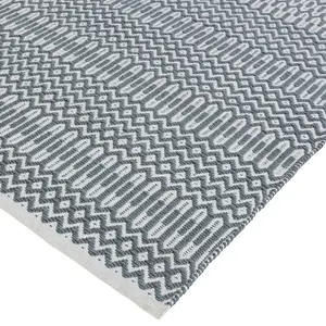 Teal Outdoor Rug, Geometric Stain-Resistant Rug For Patio Balcony Garden, 2mm Modern Outdoor Area Rug-120cm X 170cm