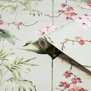 Fresco Babylon Sage Floral Wallpaper