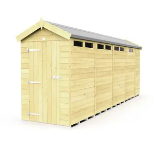 DIY Sheds 4x17 Apex Security Shed - Single Door