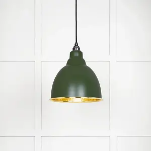 Hammered Brass Brindley Pendant in Heath