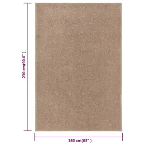 Rug Short Pile 160x230 cm Brown