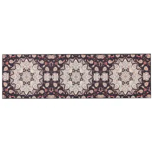 Runner Rug 60 x 200 cm Black and Beige ARITAS