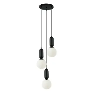 Luminosa Aldeva Modern 3 Light Cluster Pendant Ceiling Light, E27