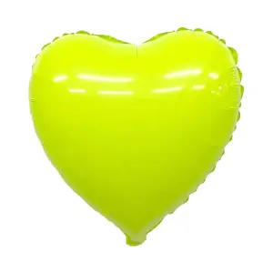 Realmax Macaron Heart Foil Balloon (Pack of 10) Green (One Size)