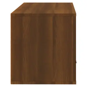 Berkfield Wall-mounted Shoe Cabinet Brown Oak 70x35x38 cm Solid Wood Pine