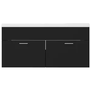 Yamna 1000mm Single Bathroom Vanity with Integrated Ceramic Basin Black