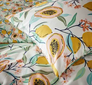 Vantona - Lemons & Pomegranites Green & Yellow Bedding Set - Kingsize