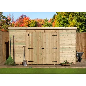 14 Ft. W x 8 Ft. D Shiplap Pent Wooden Shed