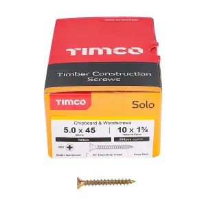 TIMCO Solo Countersunk Gold Woodscrews - 5.0 x 45 (200pcs)