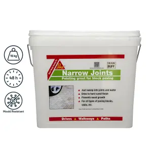 Sika Ready mixed Buff Paving joint repair grout, 15kg Tub