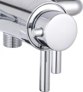 Dual Control Thermostatic Exposed Shower Mixer Valve 137mm 150mm 3/4" Top Outlet