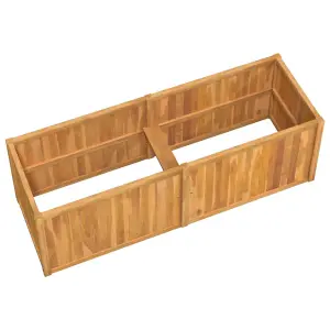 Berkfield Raised Bed 150x50x50 cm Solid Wood Teak