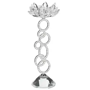 Candle Holder OVIEDO Glass Silver