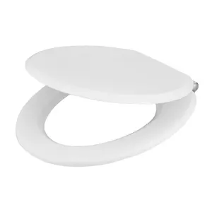 GoodHome Pilica White Standard Soft close Toilet seat