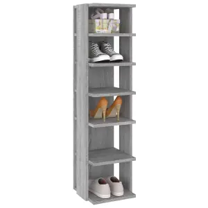 Berkfield Shoe Racks 2 pcs Grey Sonoma 27.5x27x102 cm Engineered Wood