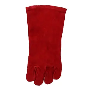 Safety Protection Welding Gardening Gloves Suede Gauntlets Two Pairs