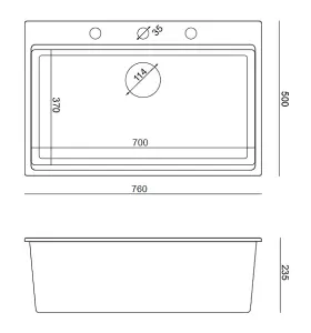 Quadron Marc 110 Kitchen Workstation Sink, White GraniteQ material